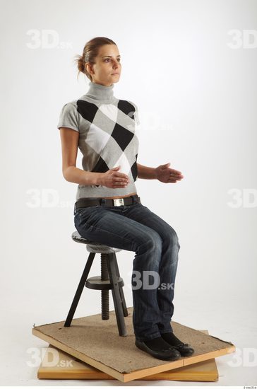 Whole Body Woman Artistic poses Casual Slim Studio photo references