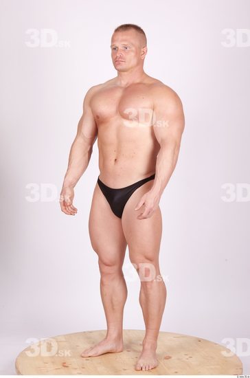 Whole Body Man Animation references Sports Swimsuit Muscular Studio photo references