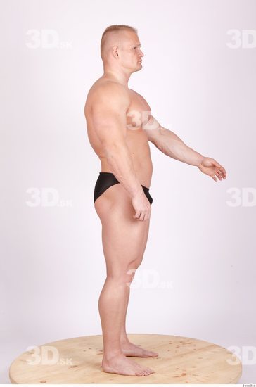 Whole Body Man Animation references Sports Swimsuit Muscular Studio photo references