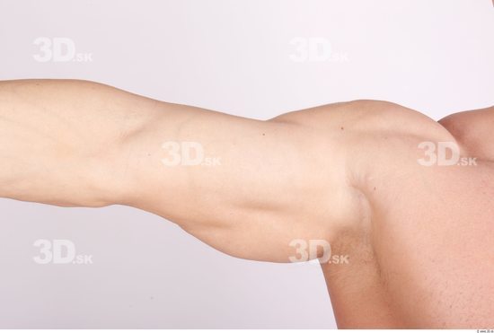 Arm Whole Body Man Nude Sports Muscular Studio photo references