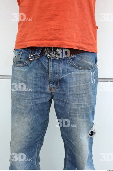 Thigh Man Asian Casual Jeans Slim Street photo references