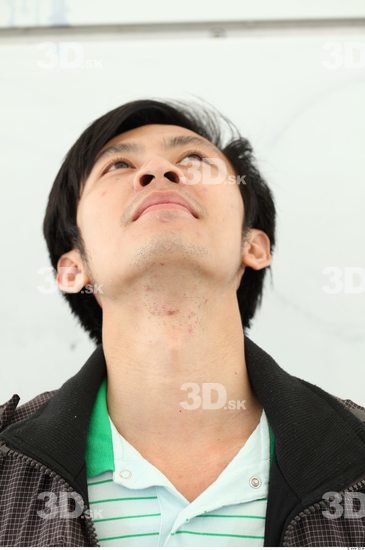 Neck Man Asian Casual Slim Street photo references