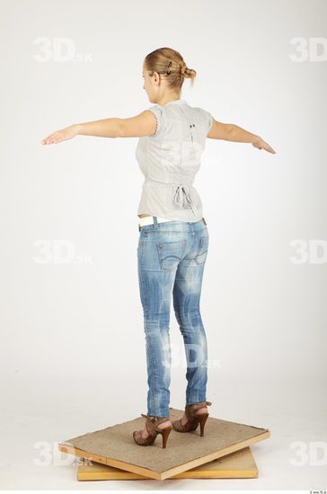 Whole Body Woman T poses Casual Average Studio photo references