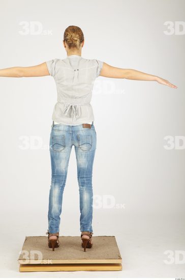 Whole Body Woman T poses Casual Average Studio photo references