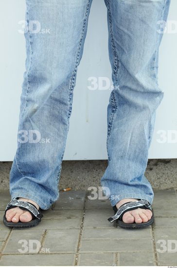 Calf Woman Casual Jeans Average Street photo references