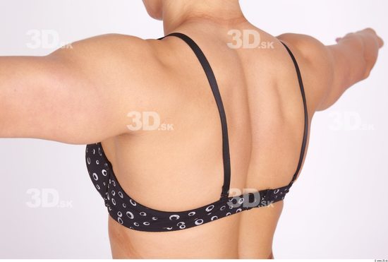 Whole Body Back Woman Underwear Bra Muscular Studio photo references