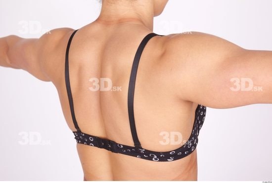 Whole Body Back Woman Underwear Bra Muscular Studio photo references