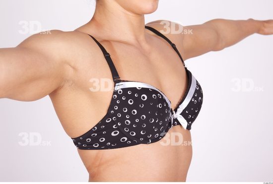 Chest Whole Body Woman Underwear Bra Muscular Studio photo references