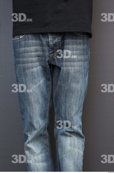 Thigh Man Casual Jeans Athletic Street photo references