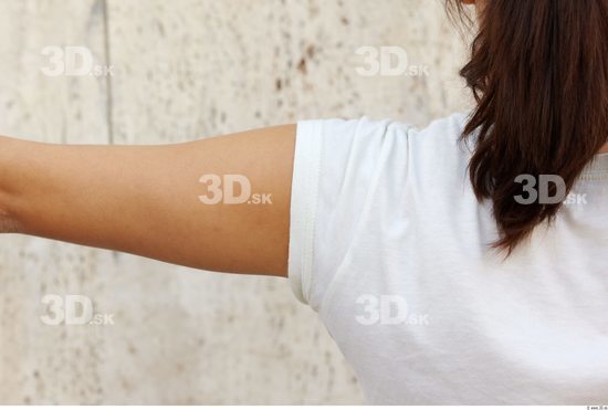 Arm Head Woman Casual Shirt T shirt Slim Street photo references