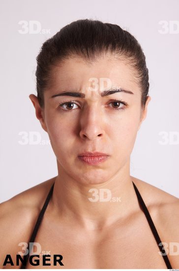 Face Emotions Woman White Muscular