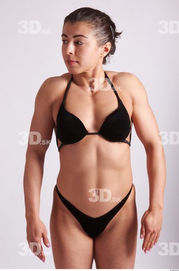 Arm Upper Body Woman Sports Swimsuit Muscular Studio photo references