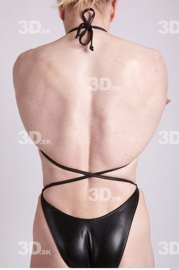 Back Woman Sports Swimsuit Studio photo references