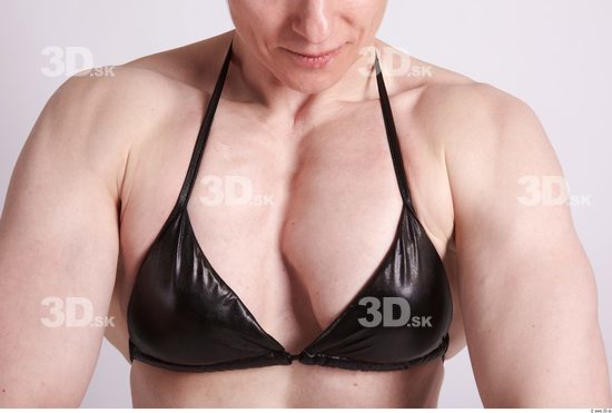 Chest Woman Sports Swimsuit Studio photo references