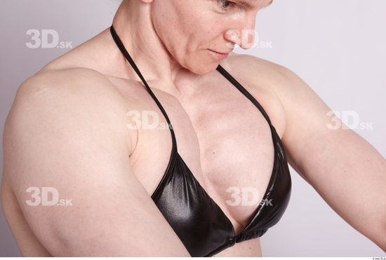 Chest Woman Sports Swimsuit Studio photo references