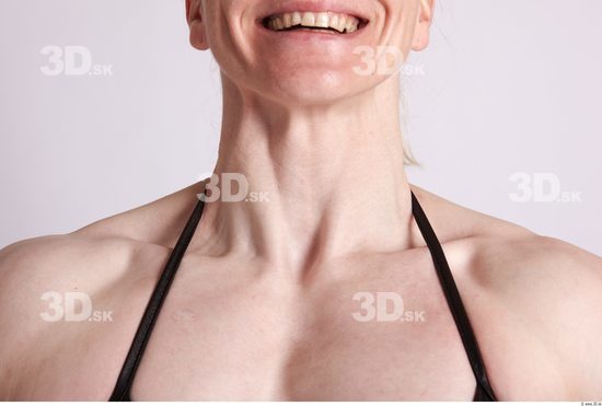 Neck Woman Sports Swimsuit Studio photo references