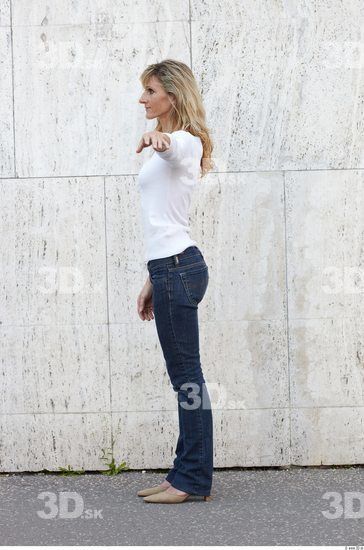 Whole Body Woman T poses White Casual Slim