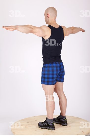 Whole Body Man T poses Sports Muscular Studio photo references