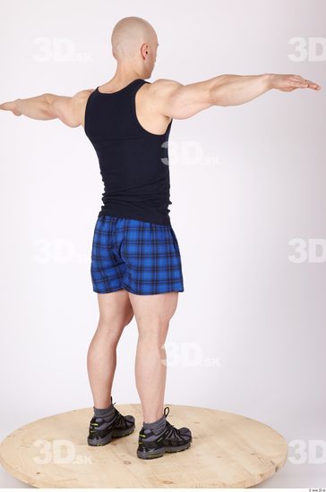 Whole Body Man T poses Sports Muscular Studio photo references