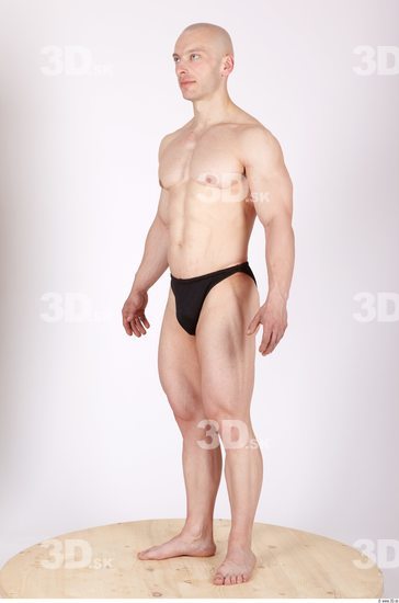 Whole Body Man Animation references Sports Swimsuit Muscular Studio photo references