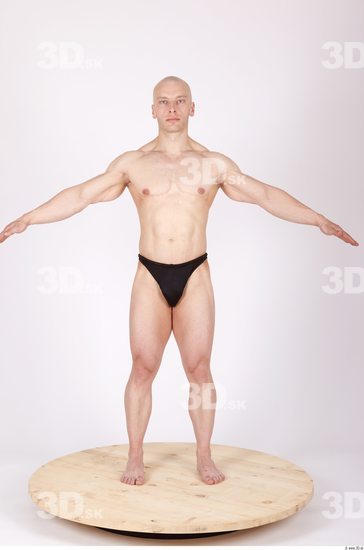 Whole Body Man Animation references Sports Swimsuit Muscular Studio photo references