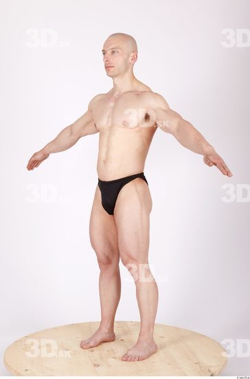 Whole Body Man Animation references Sports Swimsuit Muscular Studio photo references