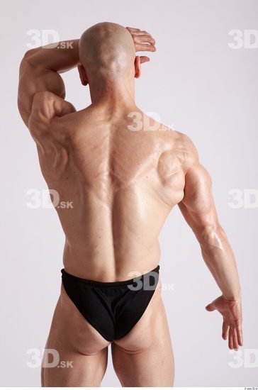 Upper Body Man Animation references White Sports Swimsuit Muscular