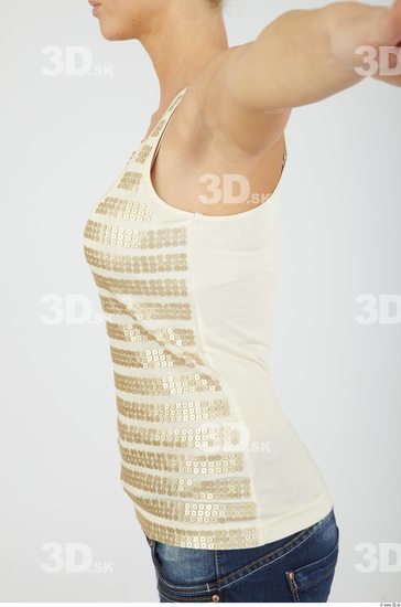 Upper Body Woman Animation references Casual Singlet Slim Studio photo references