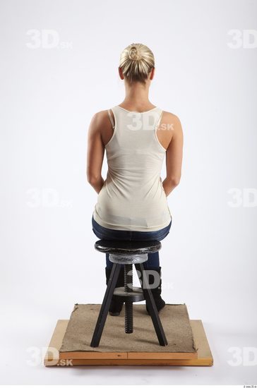 Whole Body Woman White Slim Studio photo references