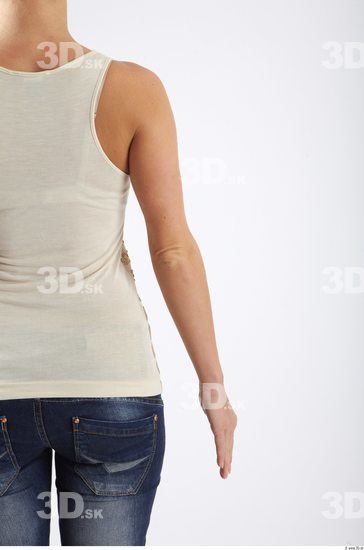 Whole Body Woman White Slim Studio photo references