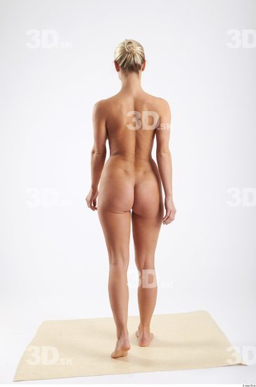 Whole Body Woman White Slim Studio photo references