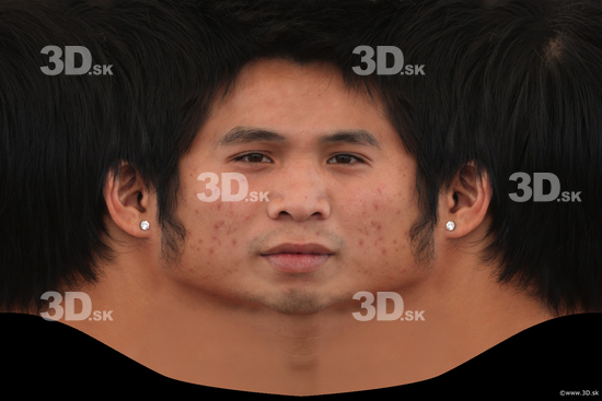 Head Man Asian Head textures Bearded