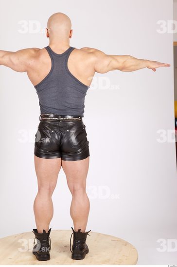 Whole Body Man T poses Casual Muscular Studio photo references