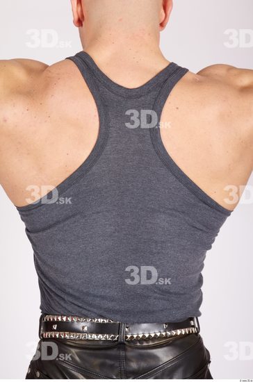 Upper Body Whole Body Man Casual Singlet Muscular Studio photo references