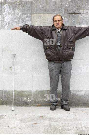 Whole Body Head Man T poses Casual Average Overweight Bearded Street photo references