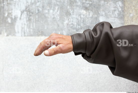 Hand Head Man Casual Average Overweight Bearded Wrinkles Street photo references