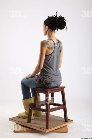 Whole Body Woman Artistic poses White Tattoo Casual Slim