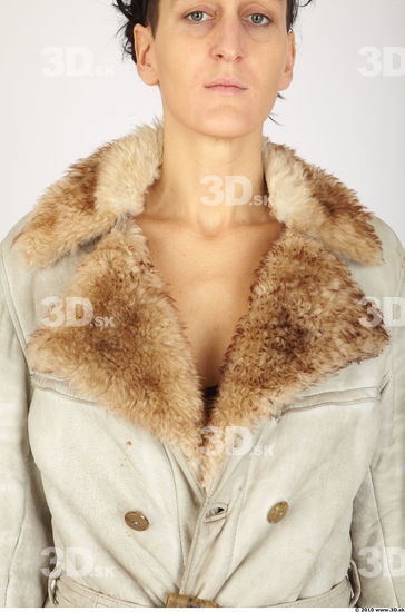 Chest Whole Body Woman Animation references Nude Casual Coat Slim Studio photo references