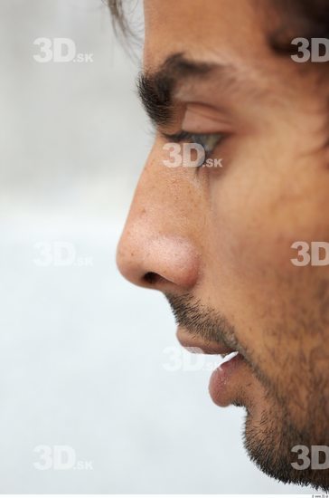 Nose Head Man Uniform Slim Bearded Street photo references