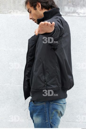 Upper Body Head Man Casual Uniform Windbreaker Slim Street photo references