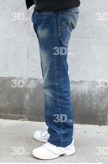 Calf Leg Head Man Casual Uniform Jeans Slim Street photo references