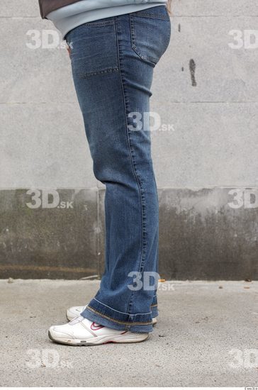 Leg Woman Uniform Jeans Slim Street photo references