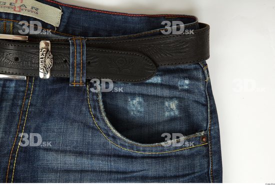 Whole Body Man Casual Jeans Chubby Bald Studio photo references