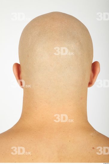 Whole Body Head Man Casual Chubby Bald Studio photo references
