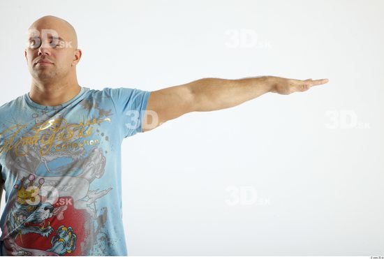 Arm Man Animation references White Casual T shirt Chubby