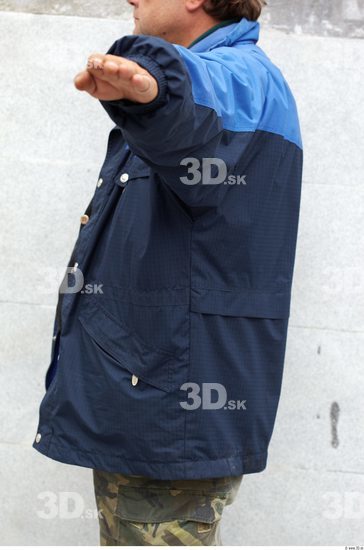 Upper Body Head Man Casual Uniform Windbreaker Slim Chubby Street photo references