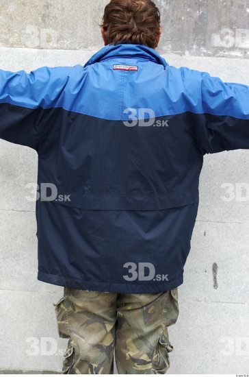 Upper Body Head Man Casual Uniform Windbreaker Slim Chubby Street photo references