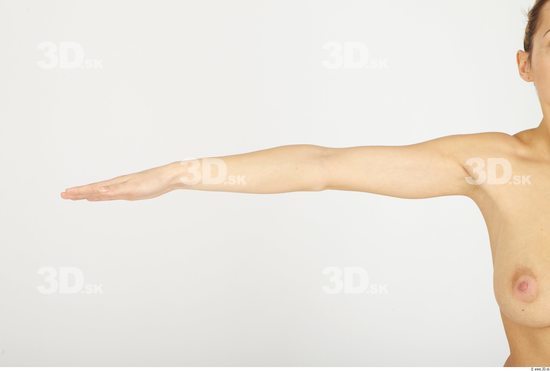 Arm Whole Body Woman Animation references Nude Casual Slim Studio photo references