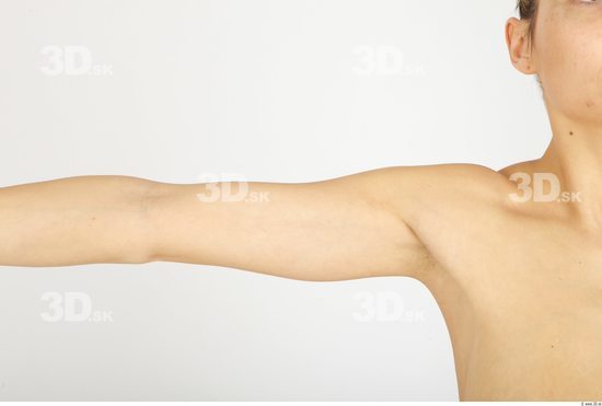 Arm Whole Body Woman Animation references Nude Casual Slim Studio photo references