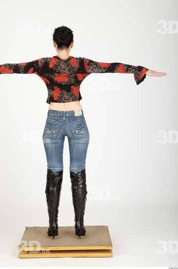 Whole Body Woman T poses Casual Slim Studio photo references